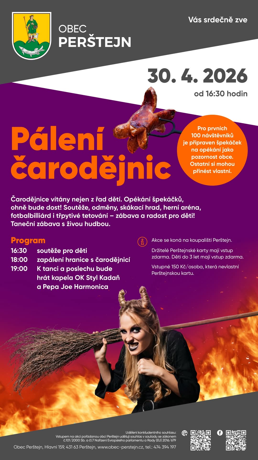 30.4.2026 – Pálení čarodějnic (Perštejn)