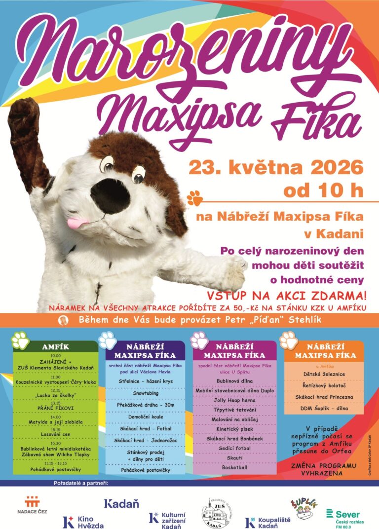 23.5.2026 – Narozeniny Maxipsa Fíka (Kadaň)