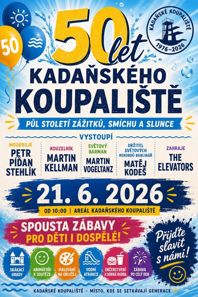 21.6.2026 – 50 let kadaňského koupaliště (Kadaň)